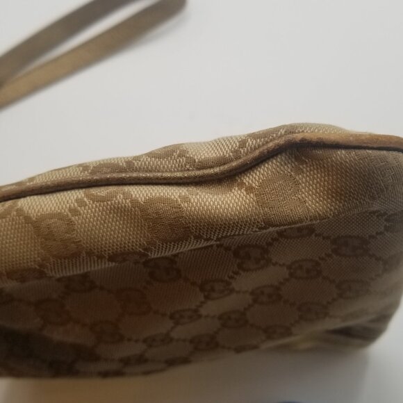 Gucci GG Jolicoeur Crossbody Brown Beige Canvas Fabric Bag - Picture 9 of 16